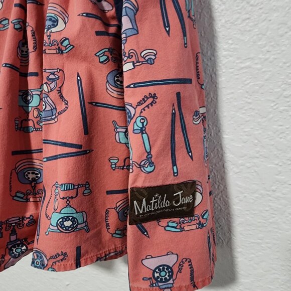 Lots of 2 Matilda Jane Telephone Novelty Fabric Pattern Skirt Joe's Jeans size10 - Picture 8 of 14